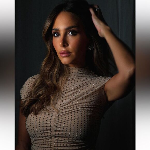 ZARA SHORT MESH RHINESTONE DRESS - Picture 4 of 11